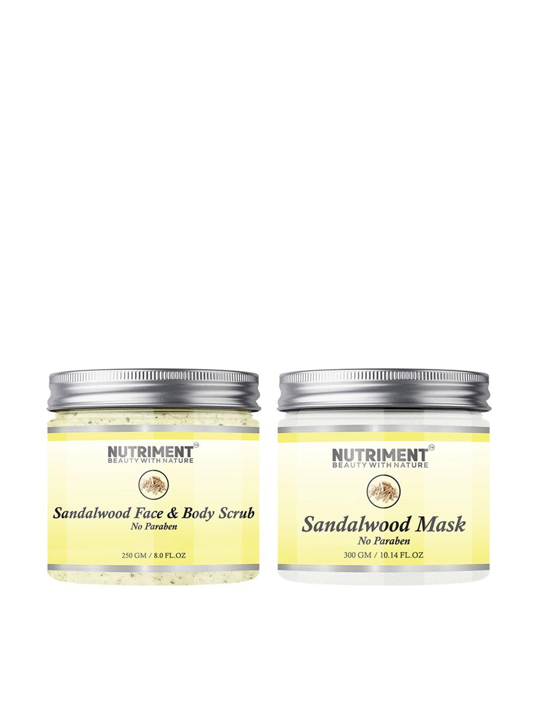 nutriment pack of 2 sandalwood scrub & mask - 550 g