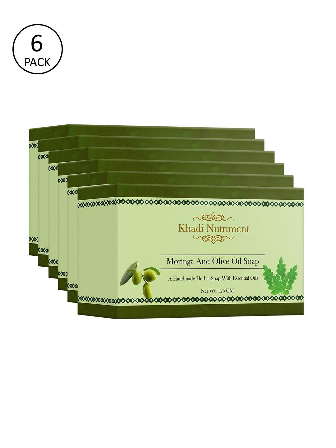 nutriment set of 6 khadi moringa and olive oil soap 750 gm