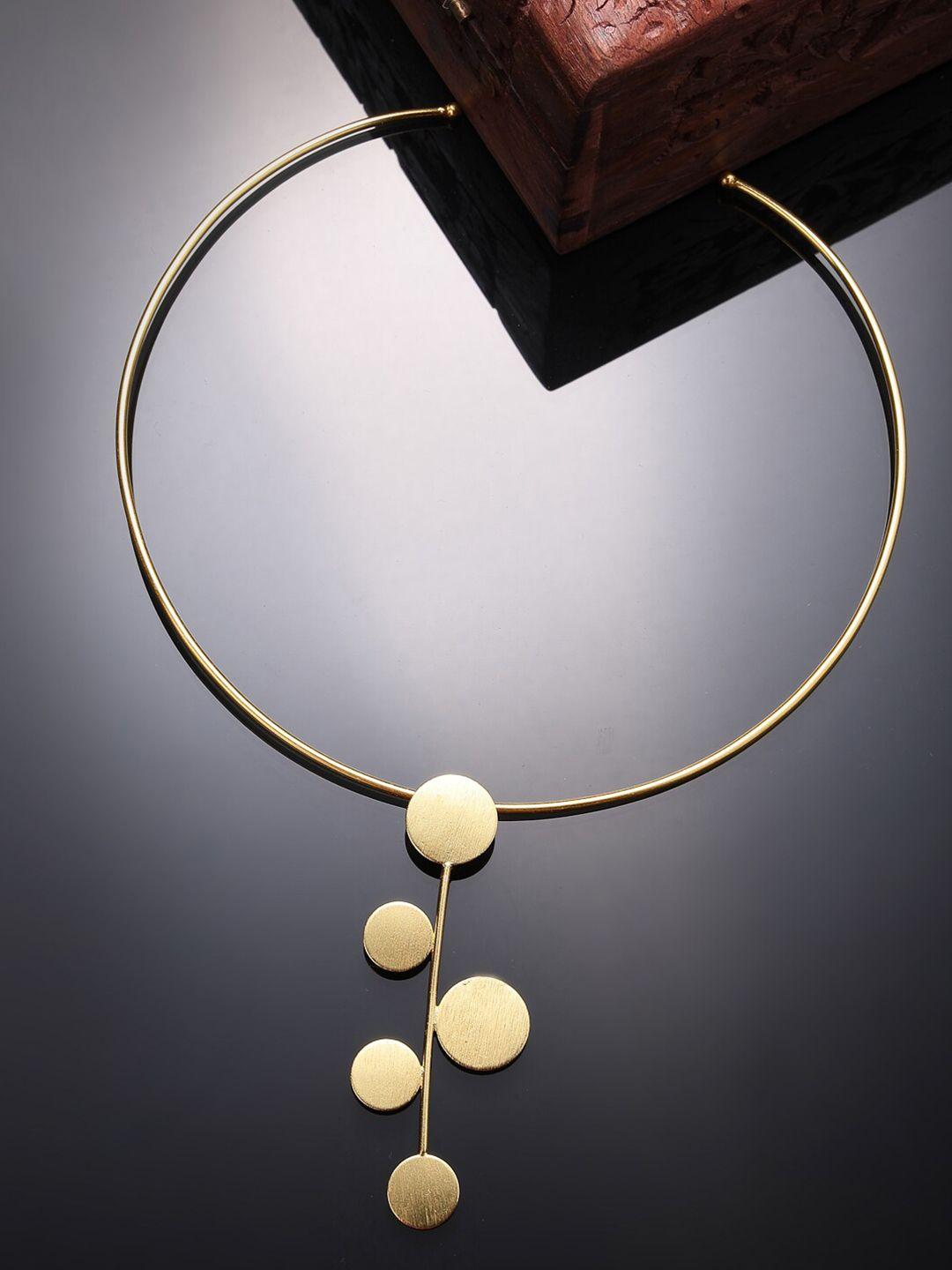 nvr gold-plated circular necklace