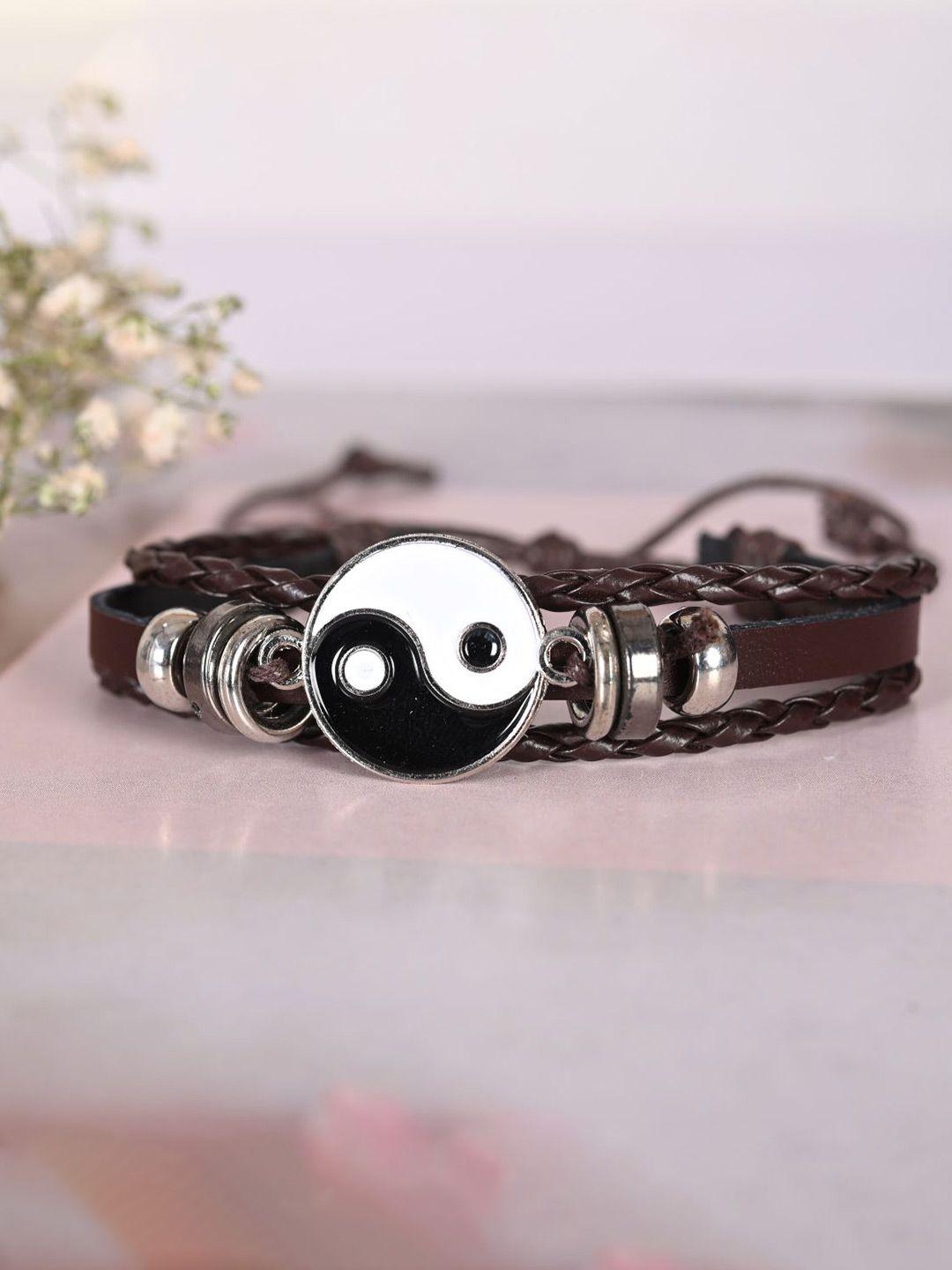 nvr unisex leather wraparound bracelet