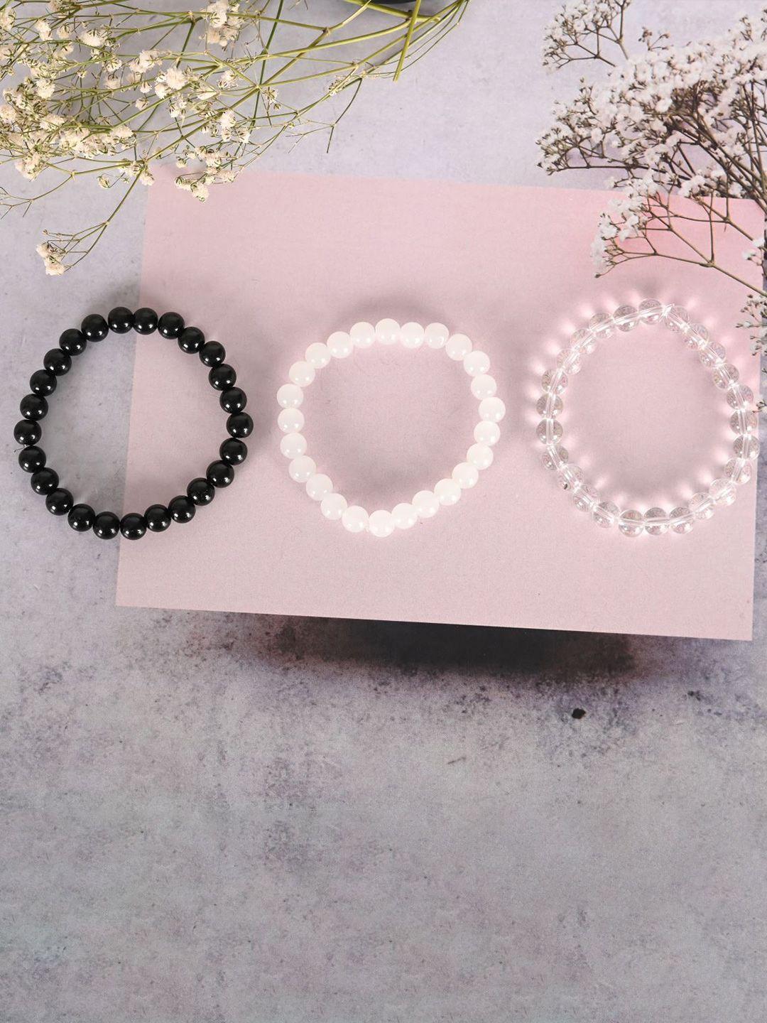 nvr unisex set of 3 marbel crystal bracelet