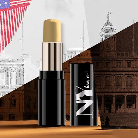 ny bae castor oil infused foundation concealer colour corrector stick, for wheatish - dark skin, hiding in city hall - the yellow secret treasures 27 (4.8 g)
