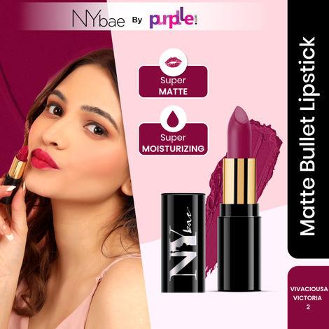 ny bae super matte lipstick purple - vivaciousa victoria 21 (gt) (4.2 g)
