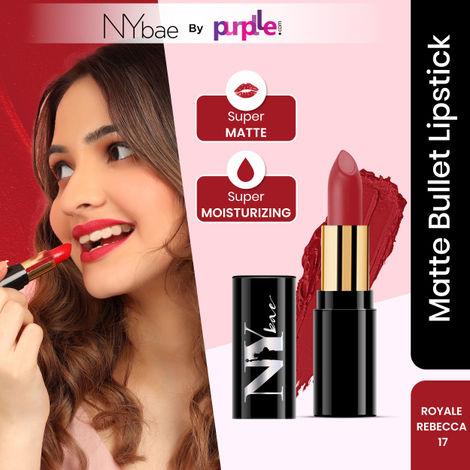 ny bae super matte lipstick red - royale rebecca 17 (gt) (4.2 g)