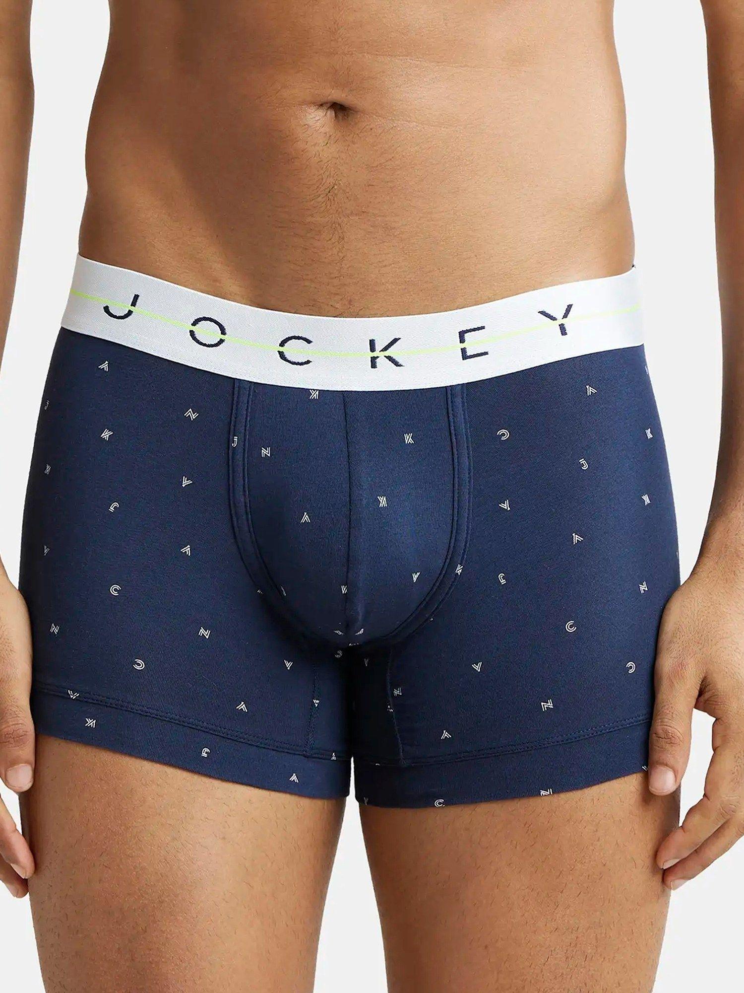 ny02 mens super cotton printed trunk with ultrasoft waistband-blue