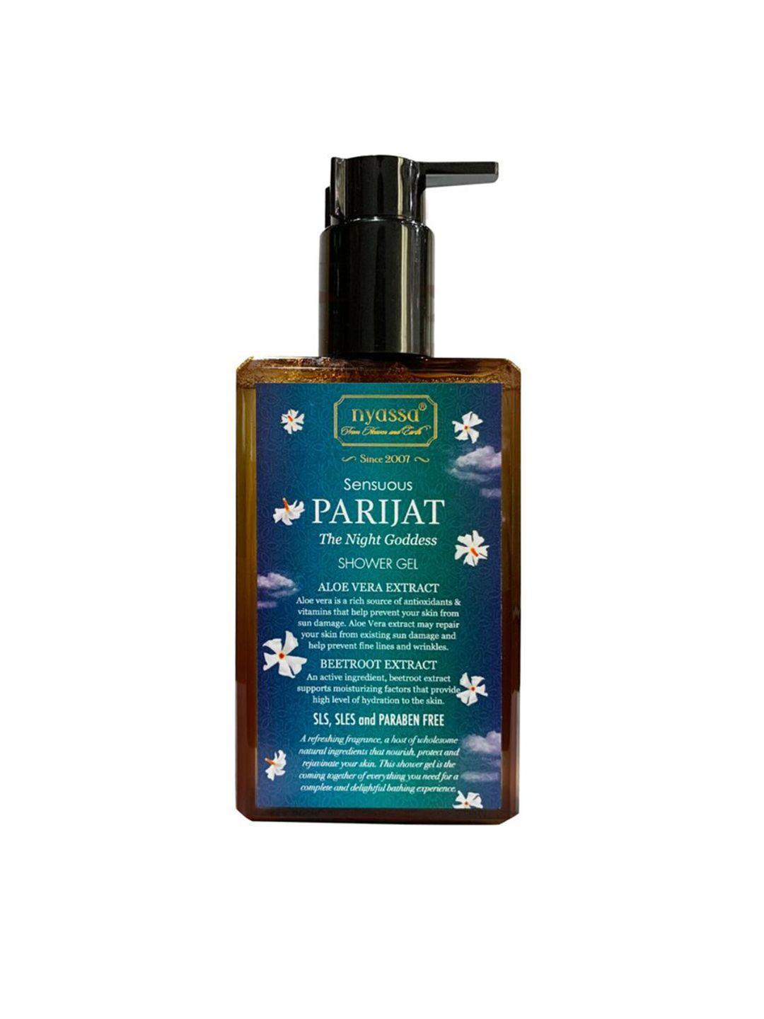 nyassa sensuous parijat the night goddess shower gel with aloe vera extract - 215 ml