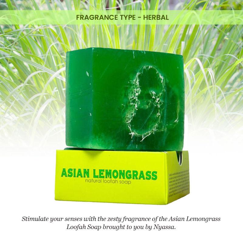 nyassa asian lemongrass handmade loofah soap