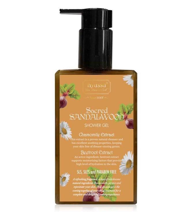 nyassa calming sacred sandalwood shower gel - 215 ml