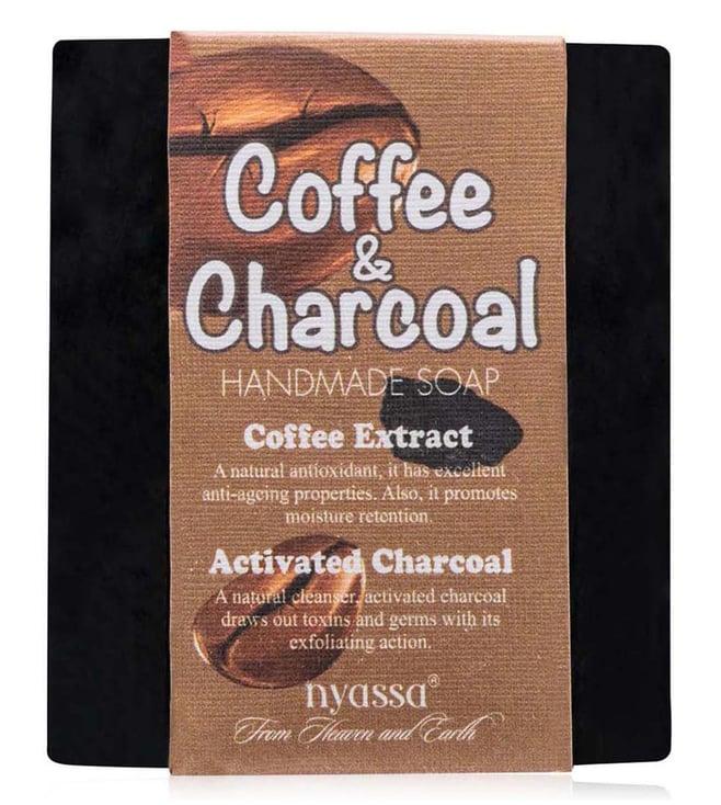 nyassa coffee and charcoal handmade soap - 150 gm