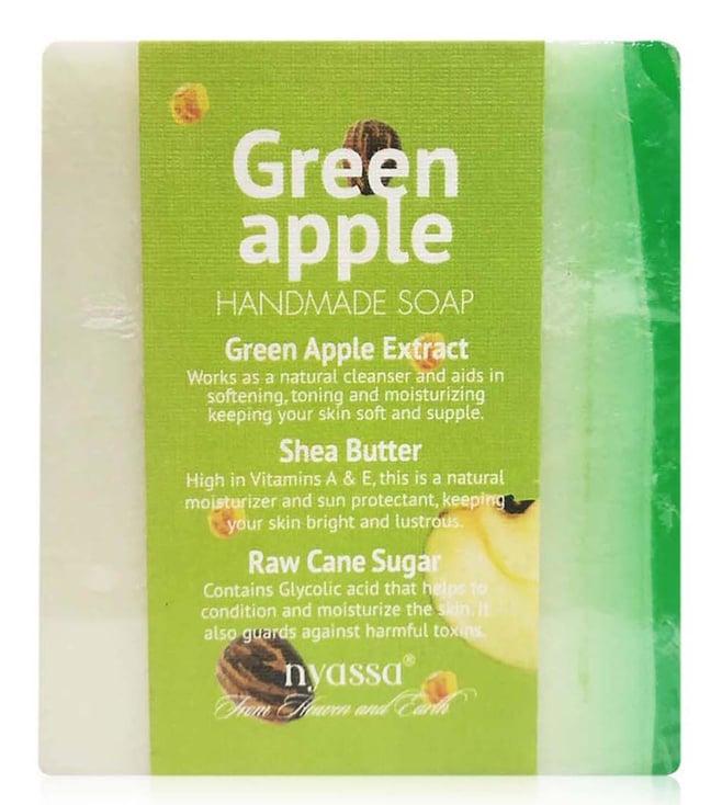 nyassa green apple handmade sugar soap - 150 gm