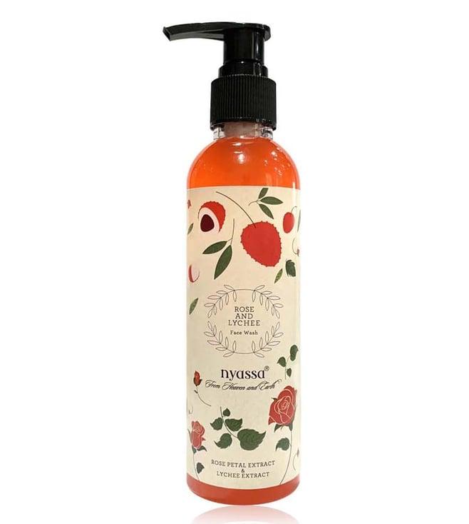 nyassa rose and lychee face wash - 200 ml