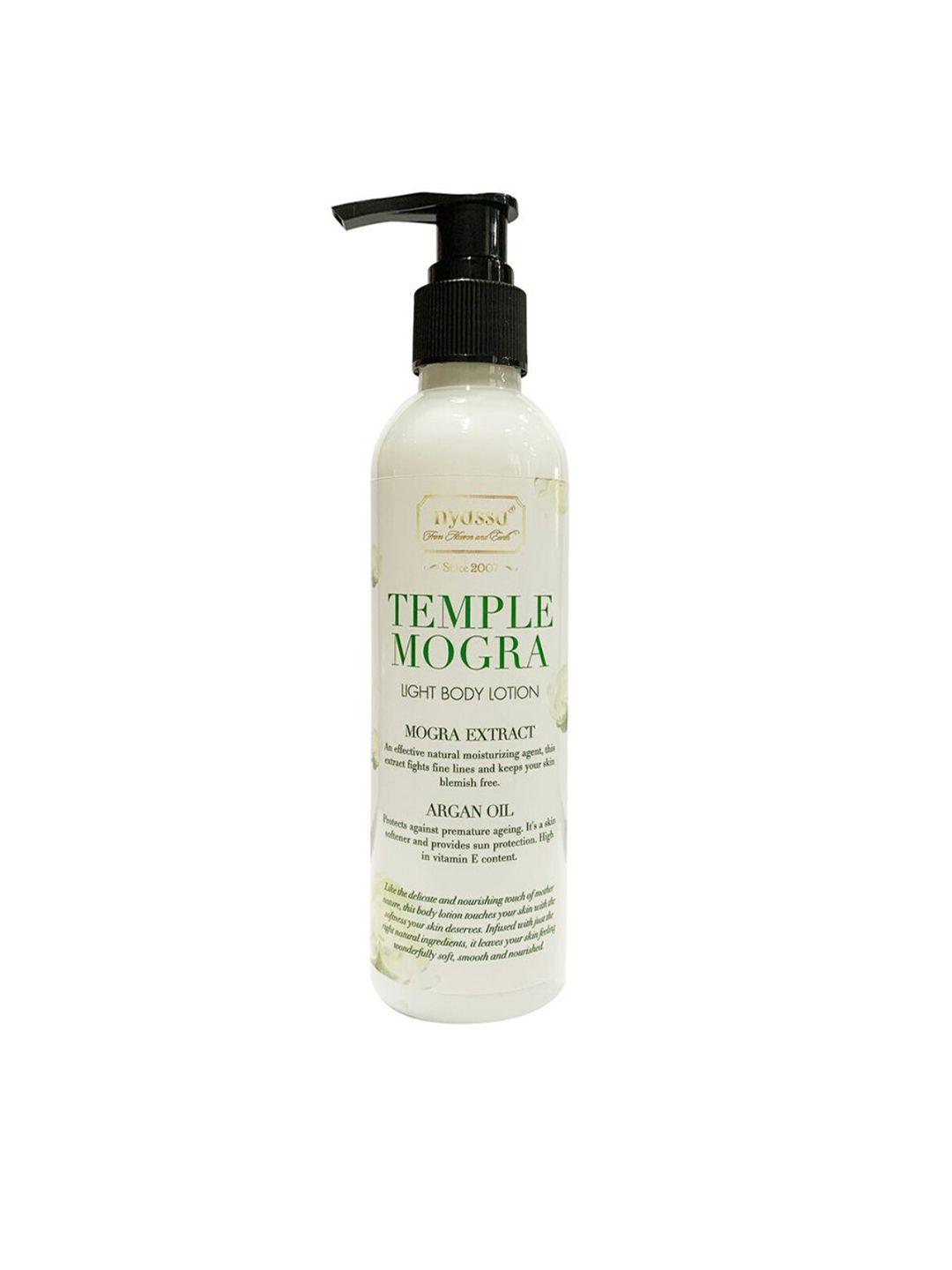 nyassa temple mogra light body lotion with argan oil & shea butter - 200ml