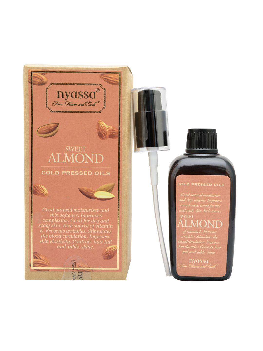 nyassa unisex cold pressed sweet almond oil 100ml