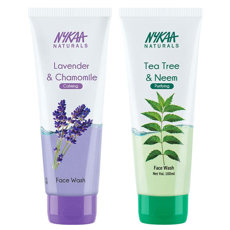 nykaa naturals calming & purifying skin face wash combo