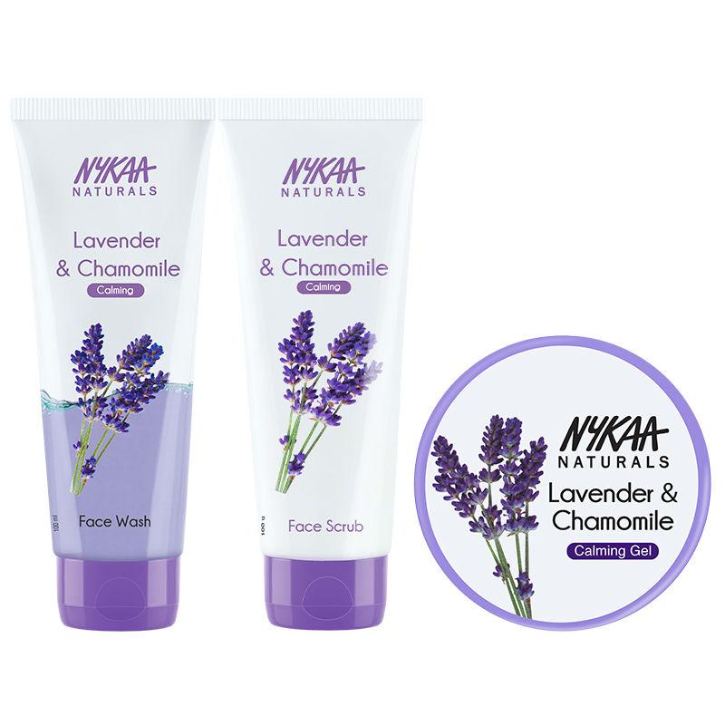 nykaa naturals lavender & chamomile range for calming skin