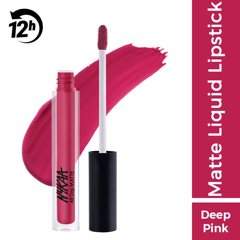 nykaa all day matte waterproof, transfer proof, mask proof, 12h liquid lipstick - dream wife