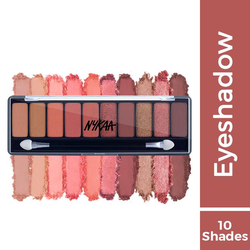 nykaa eyes on me! 10-in-1 eyeshadow palette - beachside peach