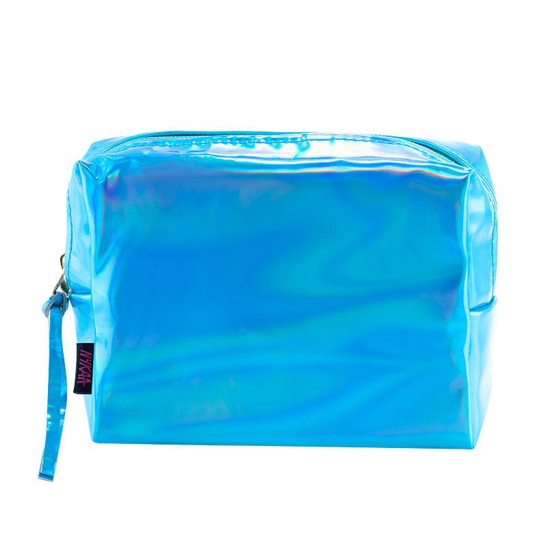 nykaa holographic pouch - blue