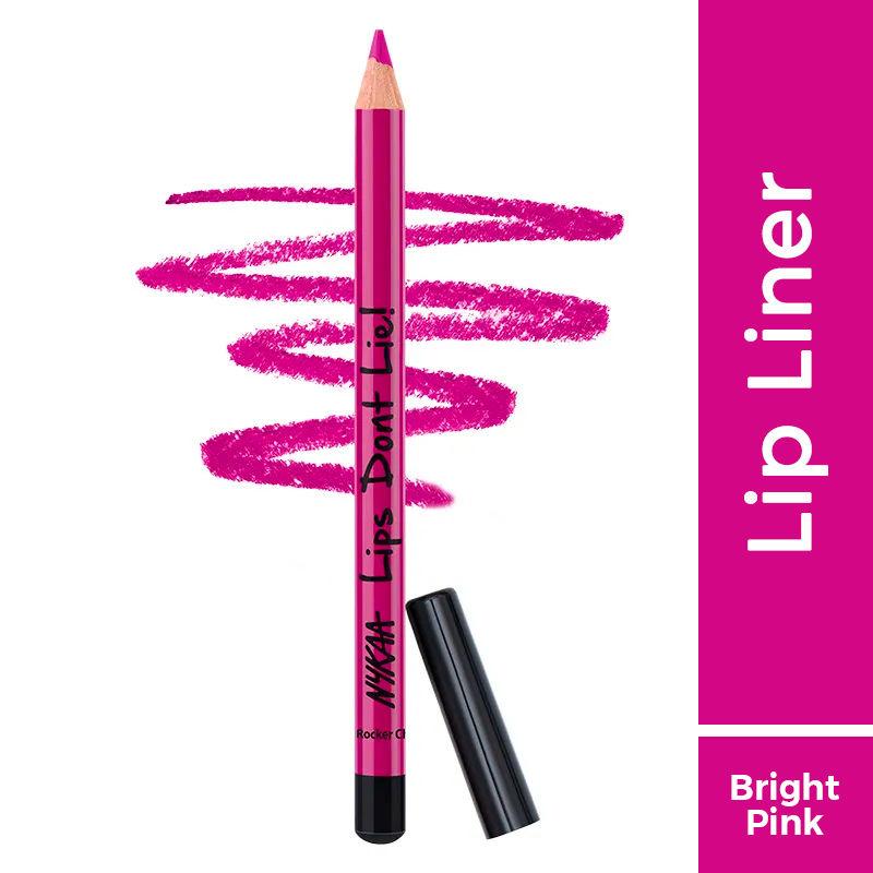 nykaa lips don't lie! waterproof line & fill lip liner -rocker chick - 05