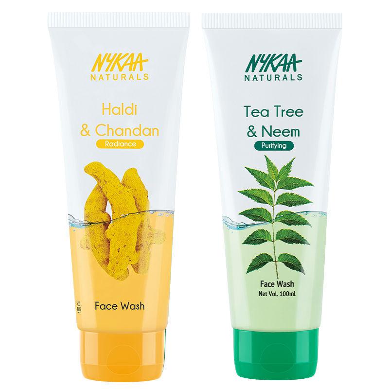 nykaa naturals radiant & purifying skin face wash combo