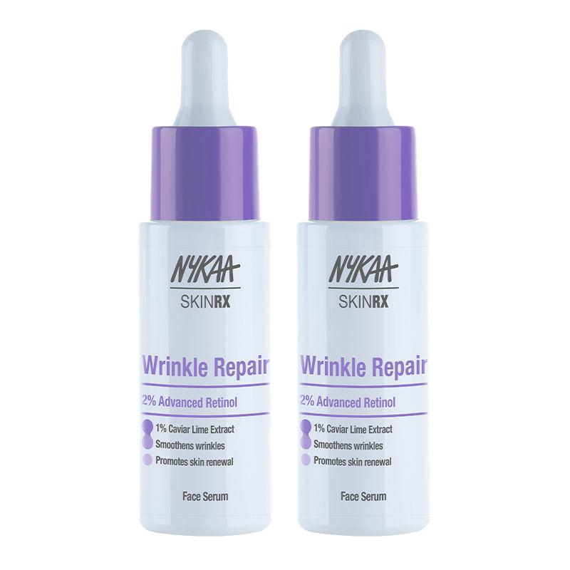nykaa skinrx 2% advanced retinol anti - aging face serum for wrinkles & fine lines - pack of 2