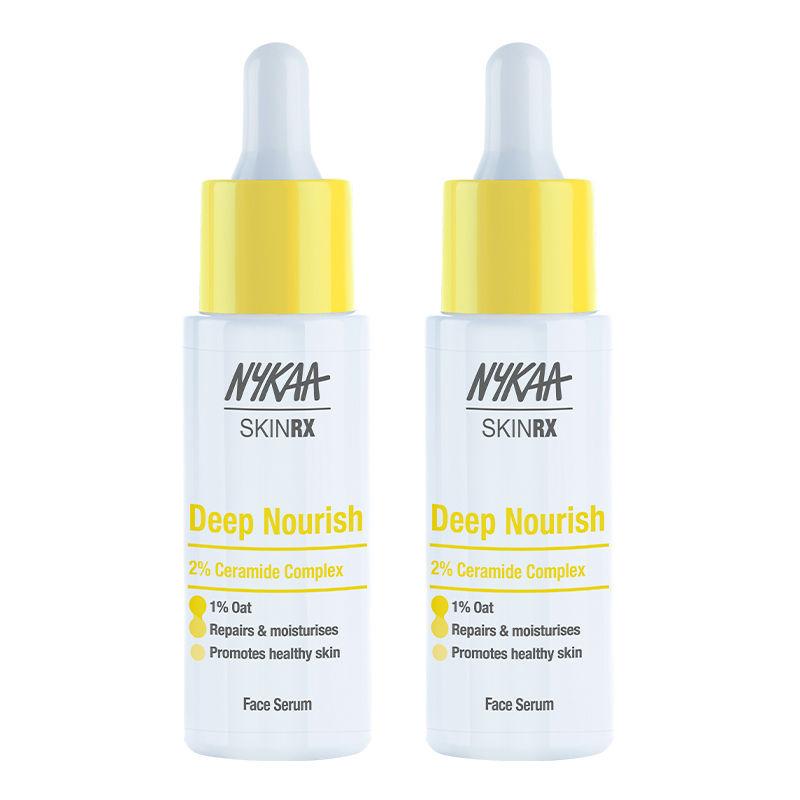 nykaa skinrx instant moisturizing, nourishing & repairing 2% ceramide face serum combo (pack of 2)