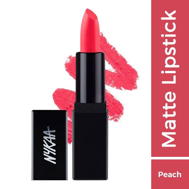 nykaa so matte! mini lipstick - 45 m dirty peach