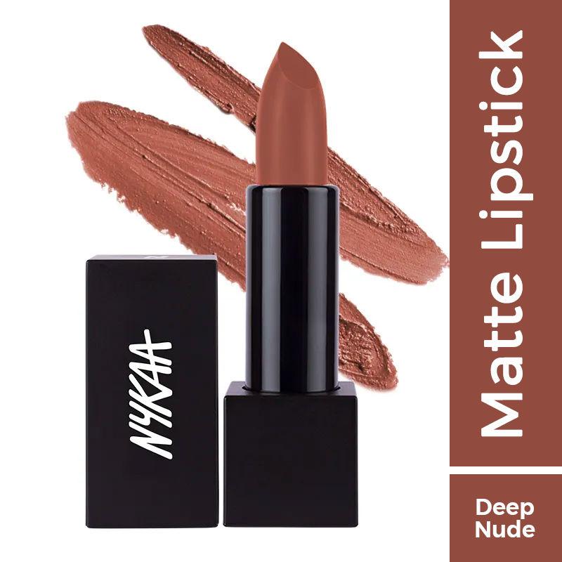 nykaa so matte lipstick - haute fudge 25m