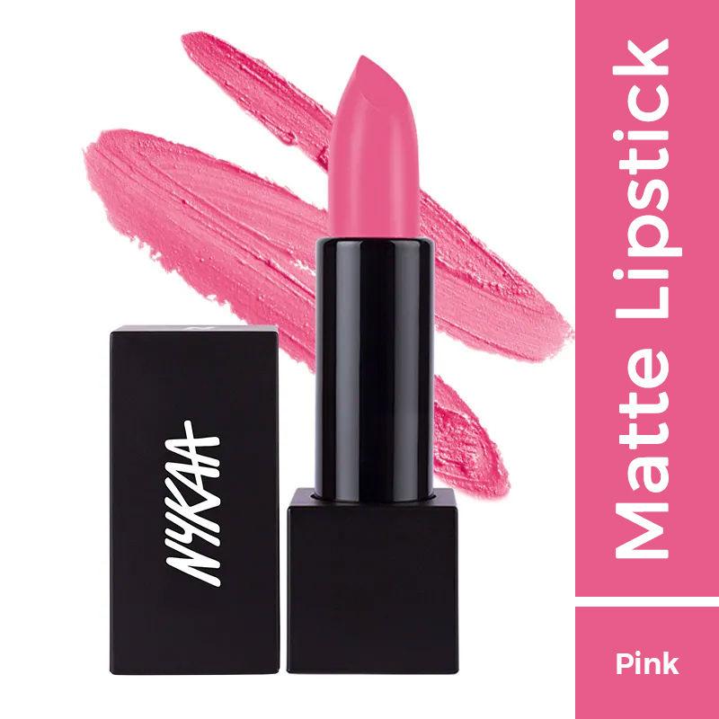 nykaa so matte lipstick - pink brat 05 m