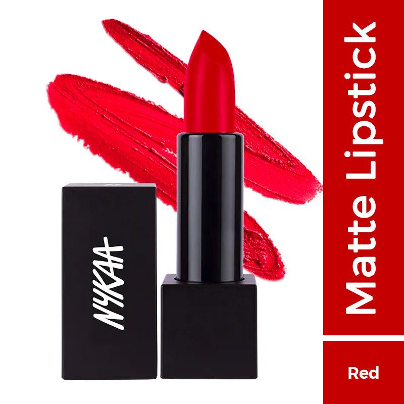 nykaa so matte lipstick - scarlet siren 29 m