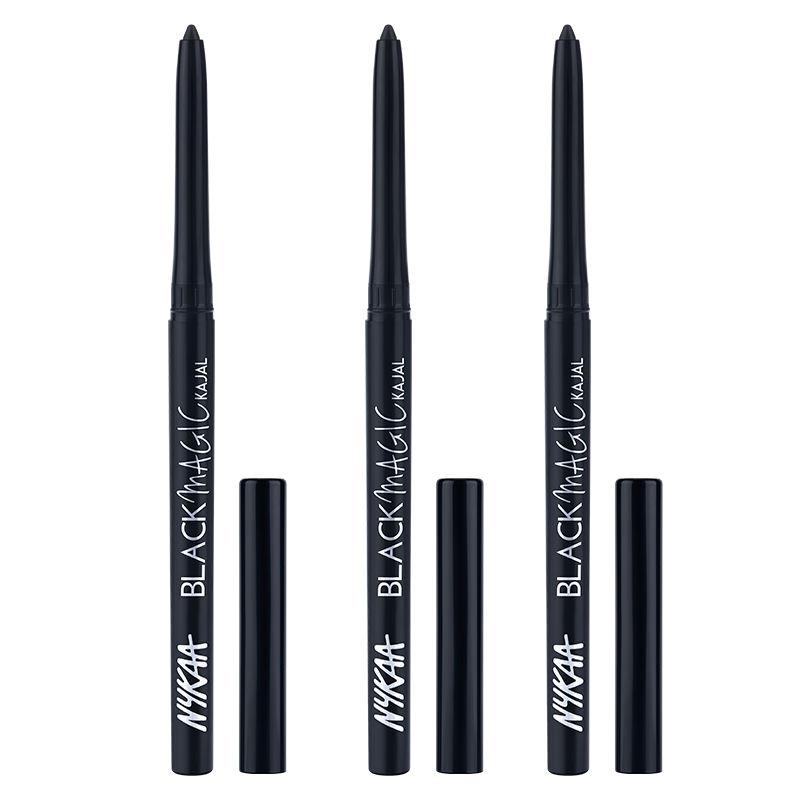 nykaacosmetics black magic kajal pack of 3