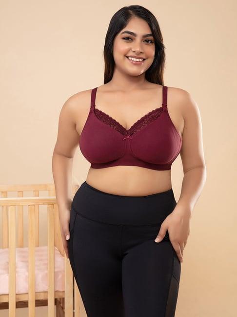 nykd by nykaa cotton maternity nursing feeding bra for women - non-padded, wireless, full coverage (with adjustable straps) - nyb031