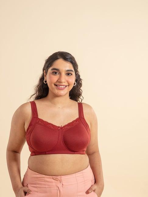 nykd by nykaa super support cotton bra - non padded, wirefree, full coverage (everyday pretty lace bra) - nyb190