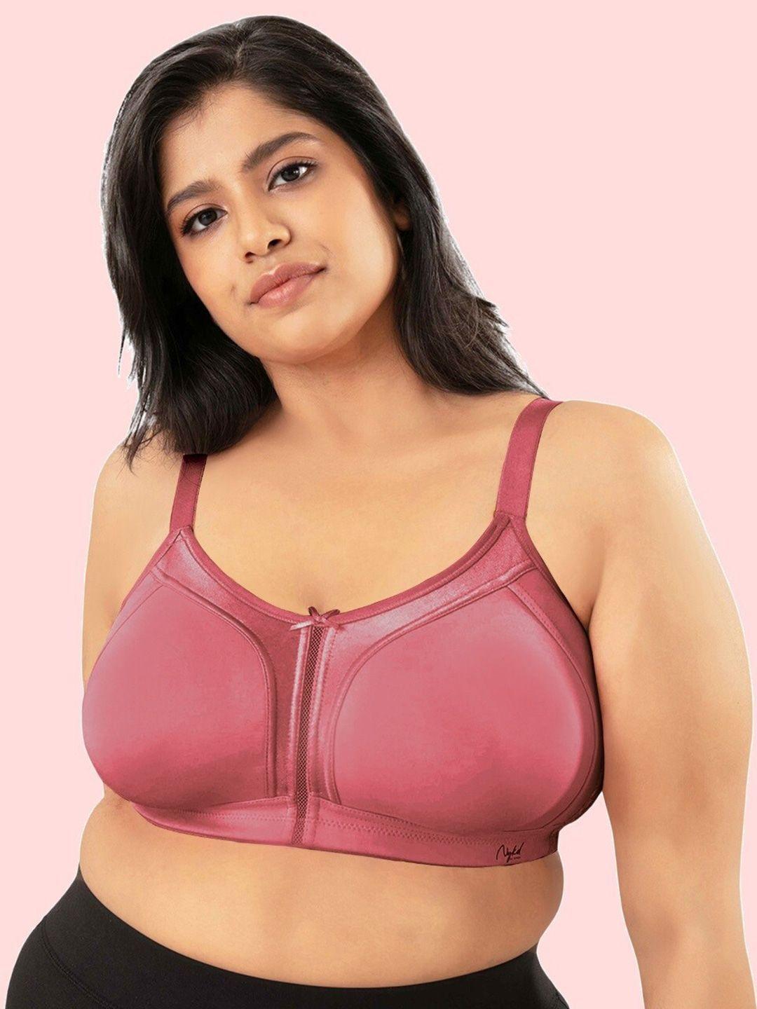 nykd full coverage cotton non-padded wireless m-frame heavy bust everyday bra