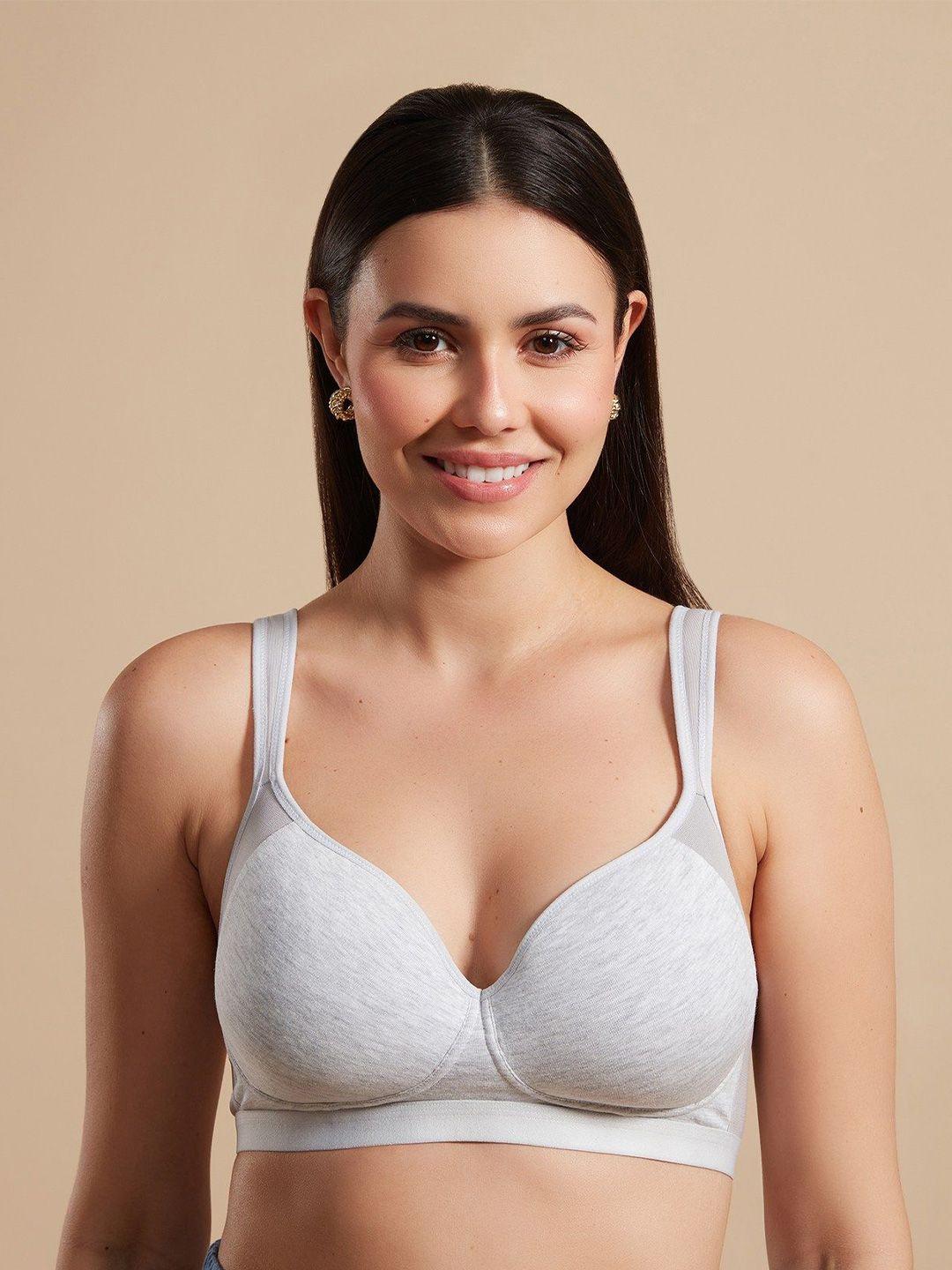 nykd grey melange bra half coverage