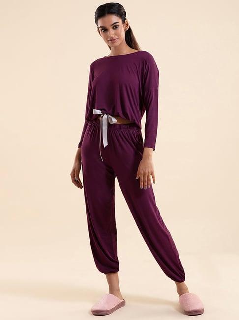 nykd purple top & pyjama set