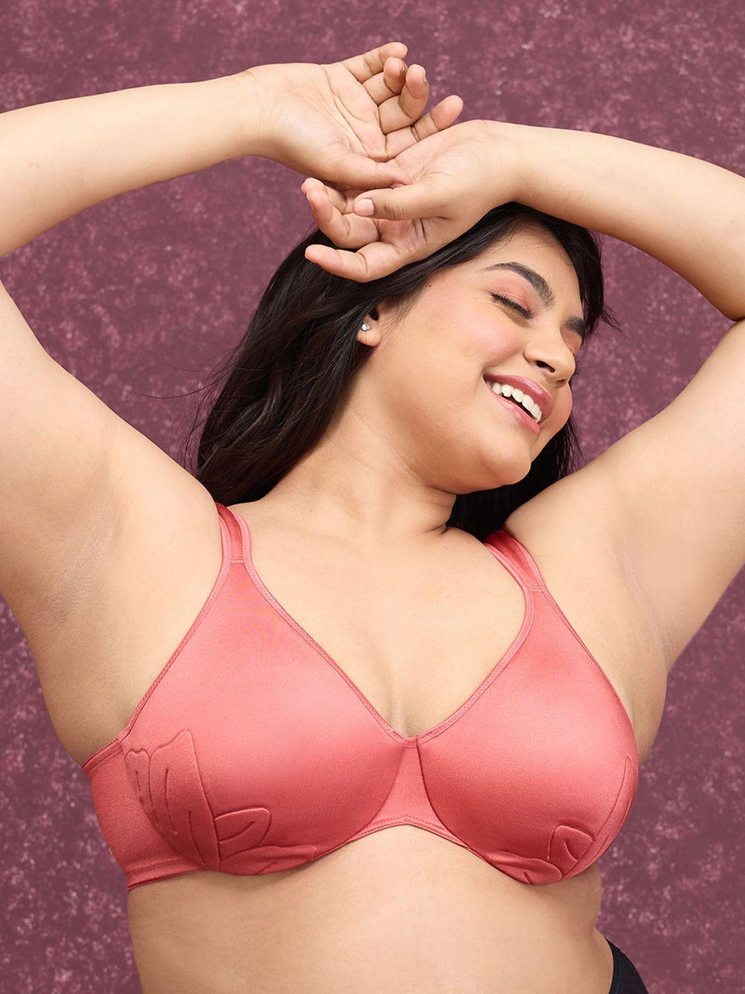 nykd red bra half coverage underwired