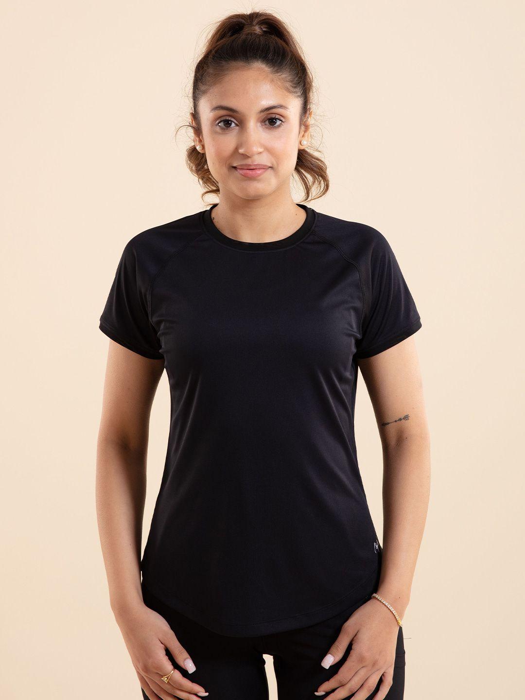 nykd round neck raglan sleeves cotton sports t-shirt