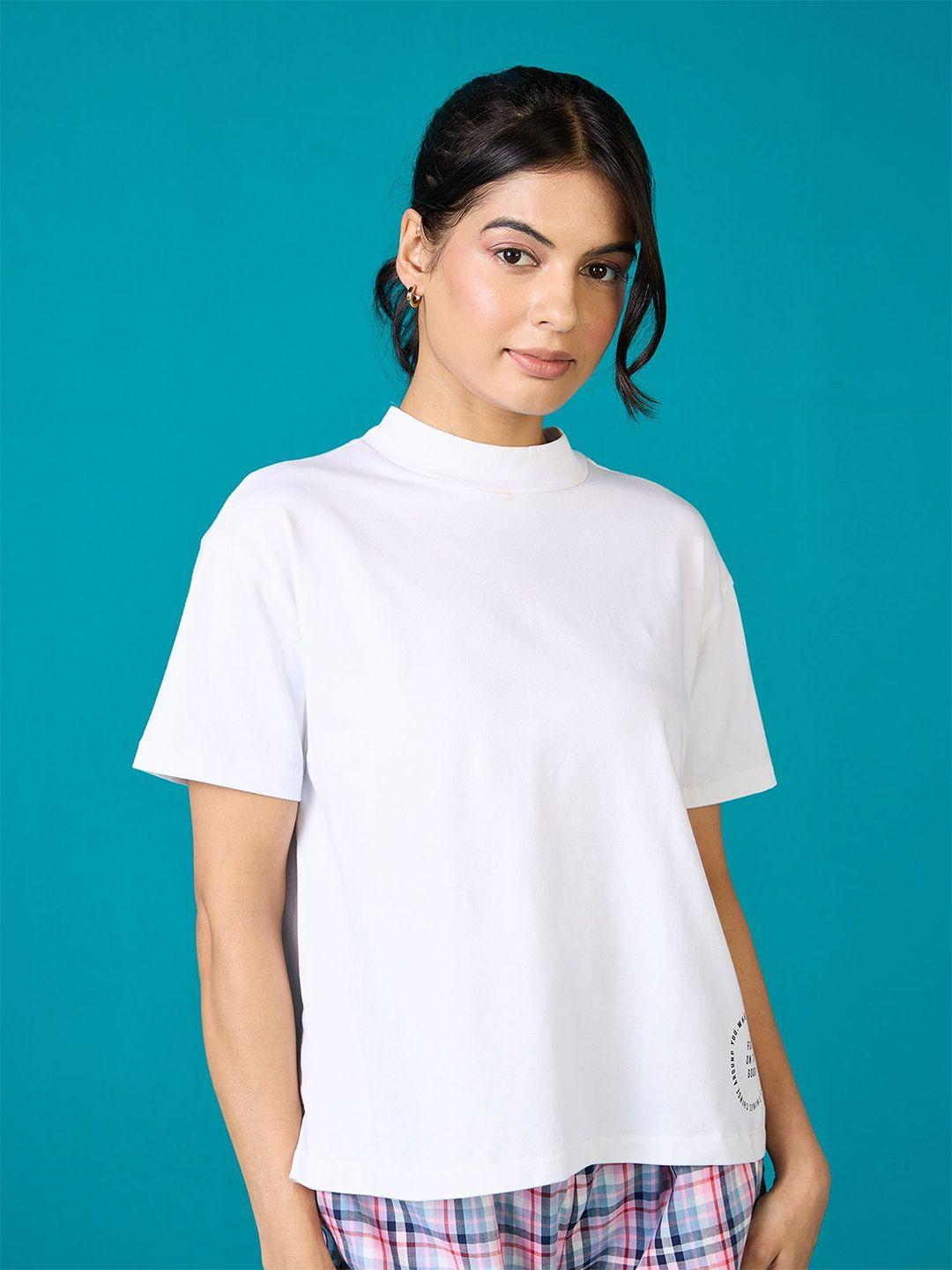 nykd women white t-shirt