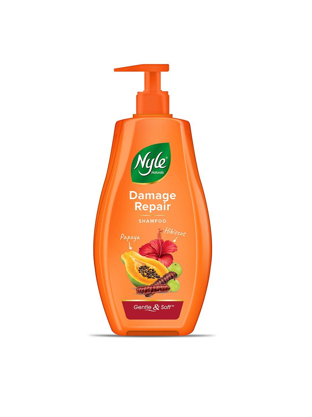 nyle naturals damage repair anti-hairfall shampoo with shikakai & hibiscus 400 ml