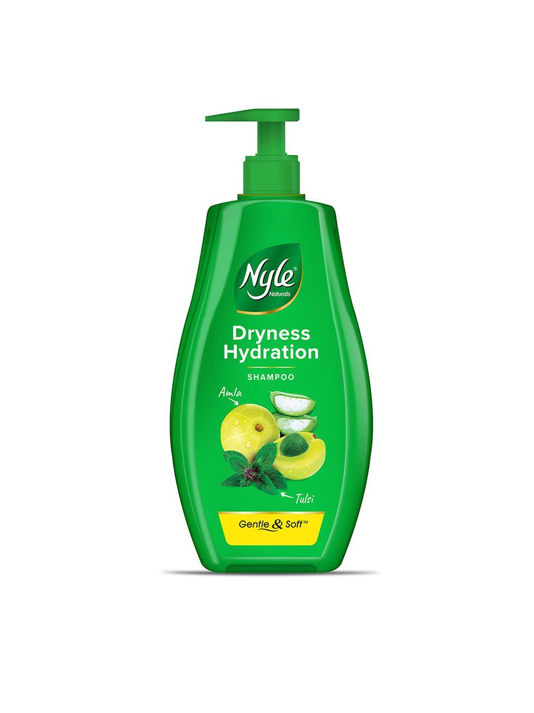 nyle naturals silky & smooth anti hairfall shampoo with tulsi & amla 400 ml