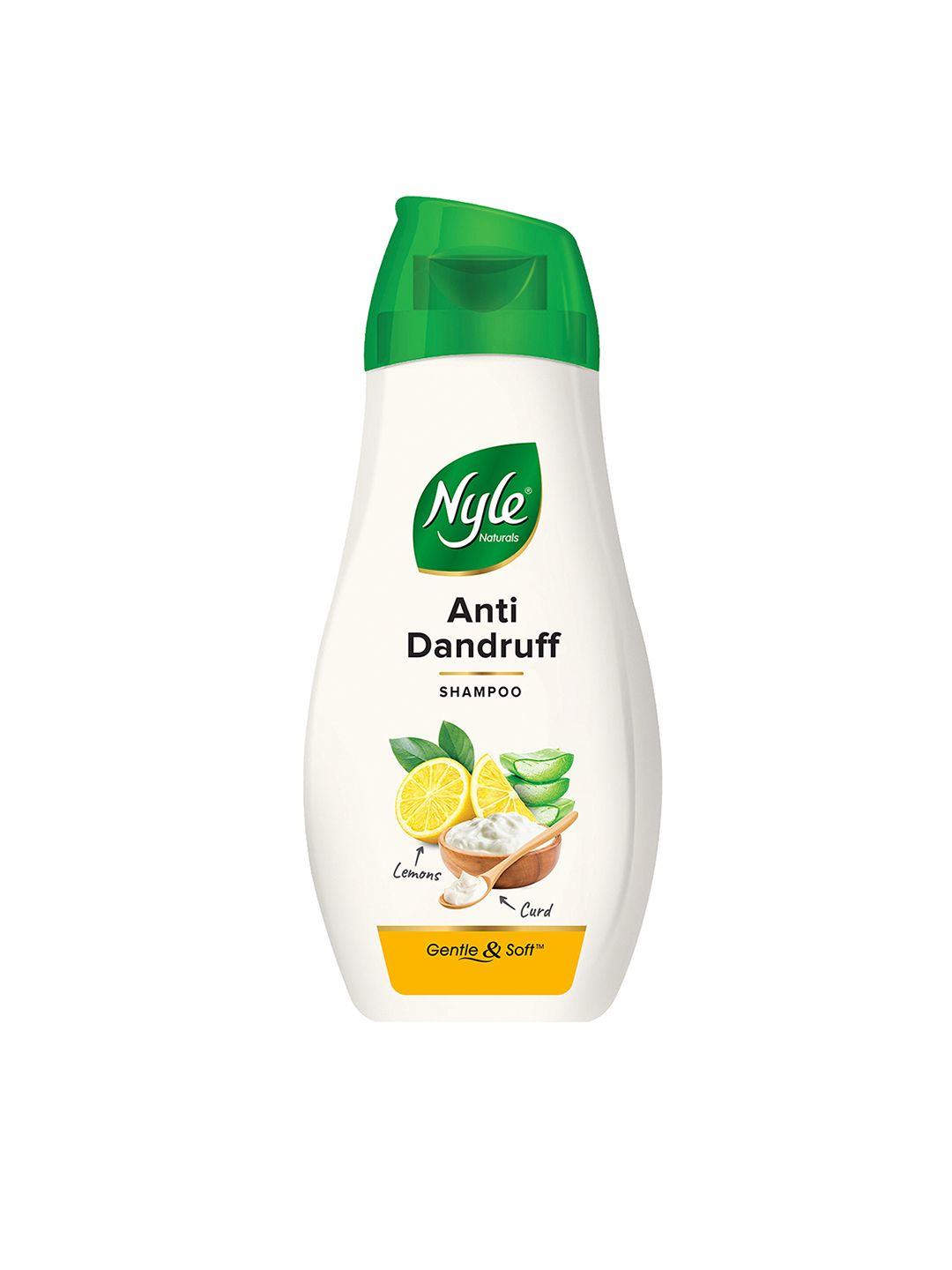 nyle naturals anti dandruff anti hairfall shampoo with lemon & curd - 90 ml