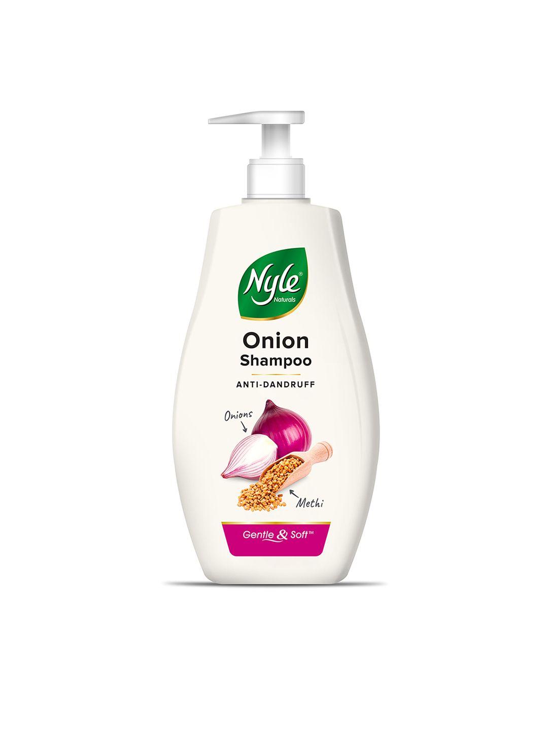 nyle naturals anti-dandruff shampoo+conditioner with onion & methi - 1000 ml