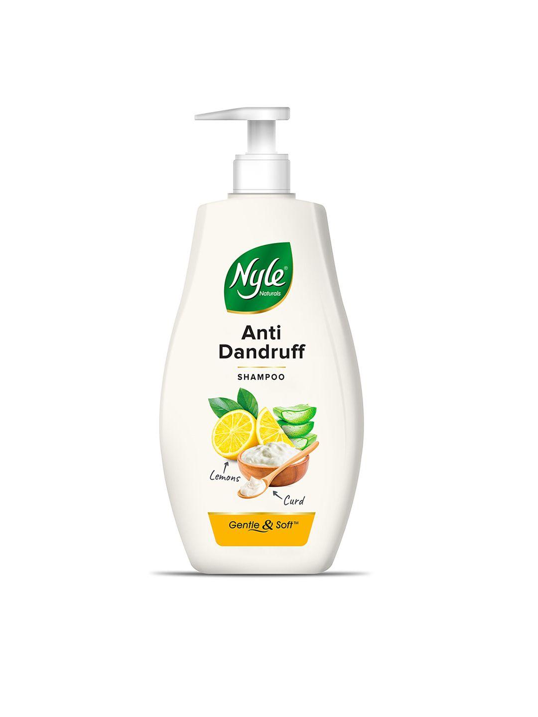 nyle naturals curd & lemon anti dandruff 2 in 1 shampoo with active conditioner 800 ml