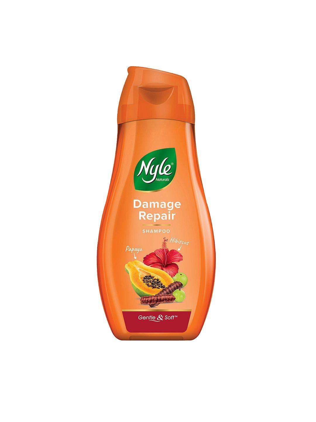 nyle naturals damage repair anti-hairfall shampoo with shikakai & hibiscus - 90ml