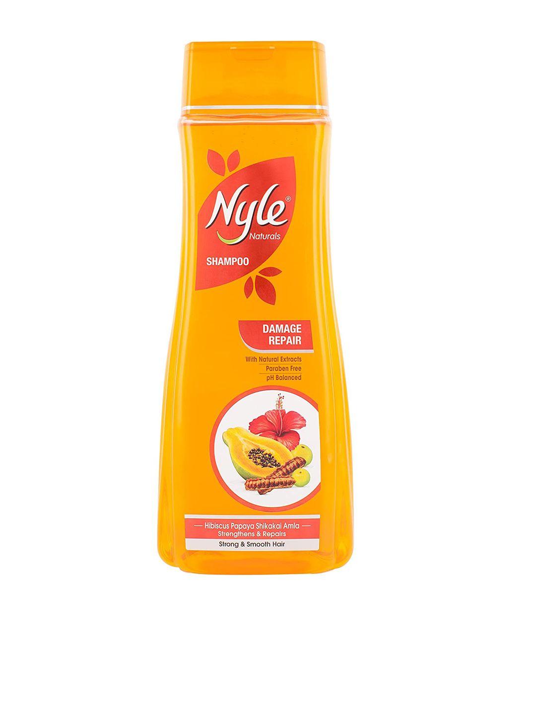 nyle naturals damage repair shampoo with hibiscus papaya shikakai amla 800 ml