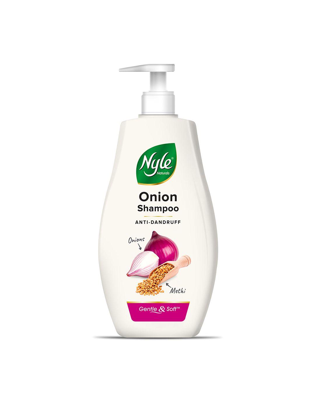 nyle naturals onion &  methi anti dandruff 2 in 1 shampoo with active conditioner 800 ml