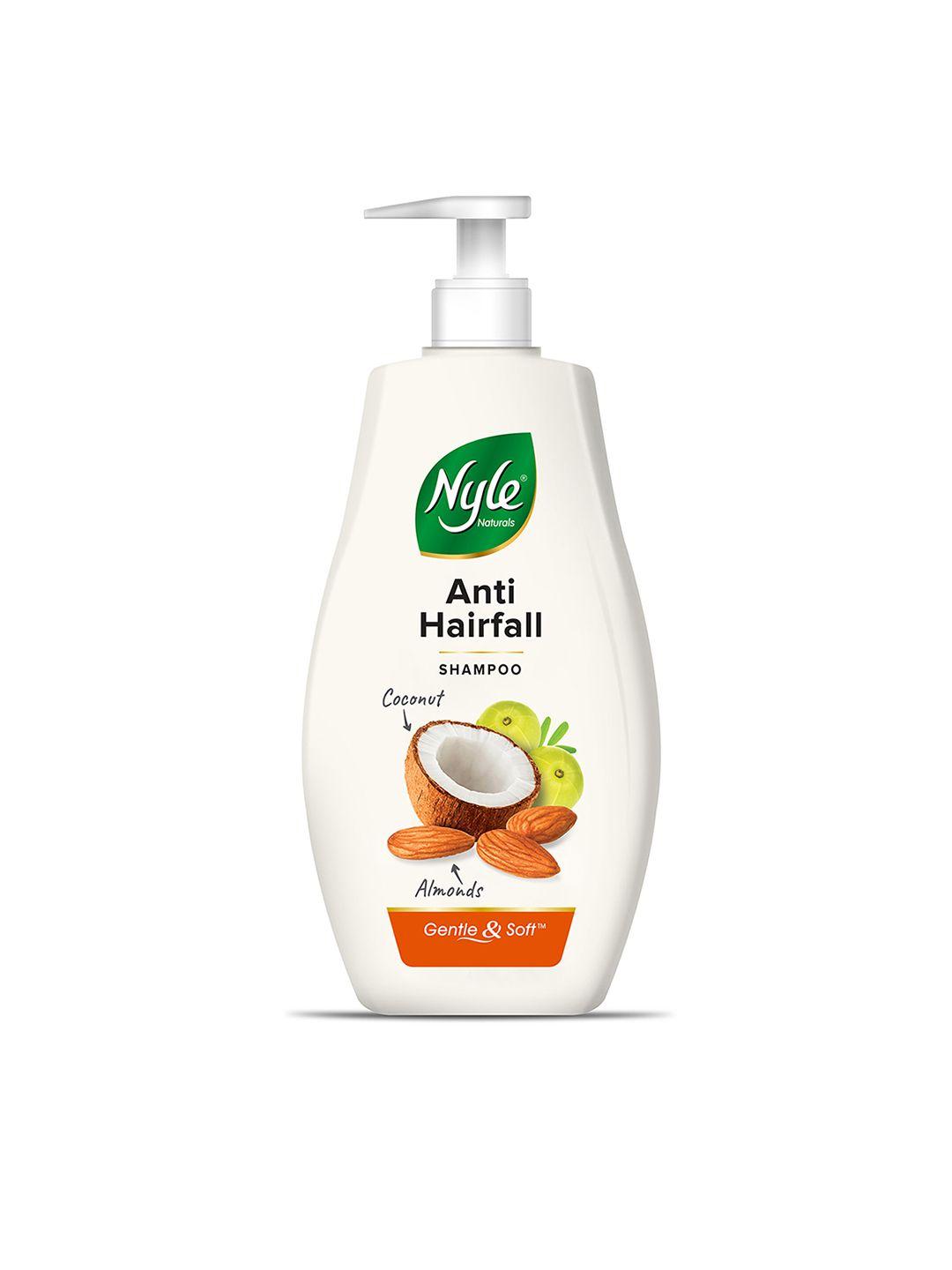 nyle naturals strong & healthy anti-hairfall shampoo with almonds & gram sprouts 400 ml