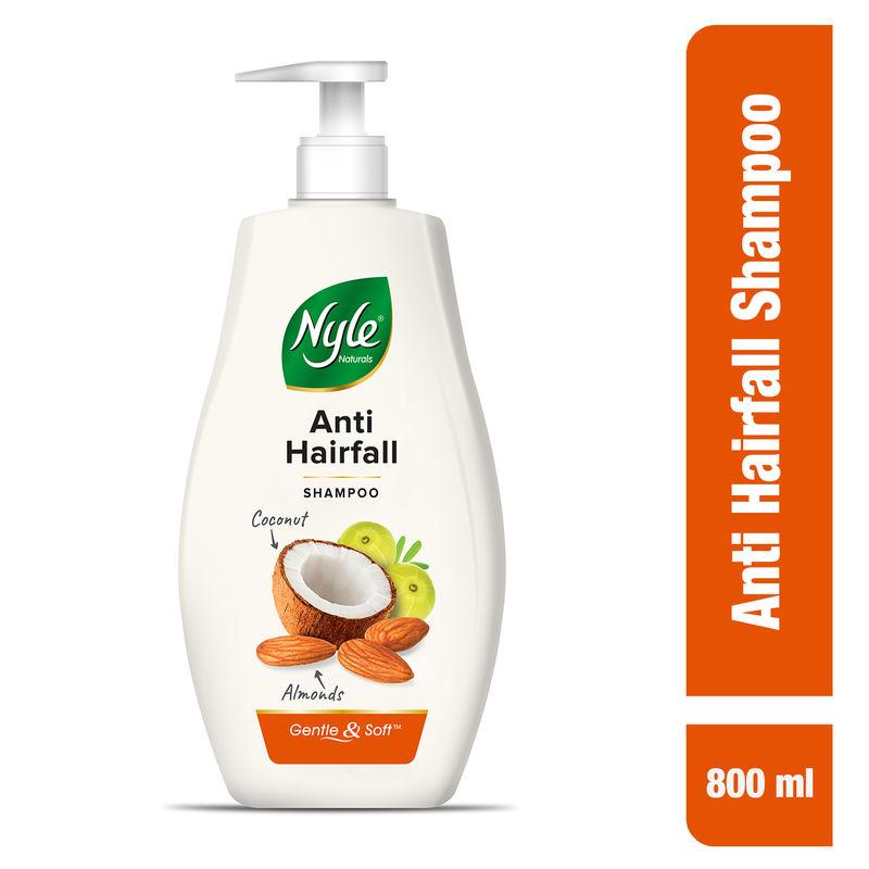 nyle naturals strong & healthy anti hairfall shampoo with almonds & green gram sprouts