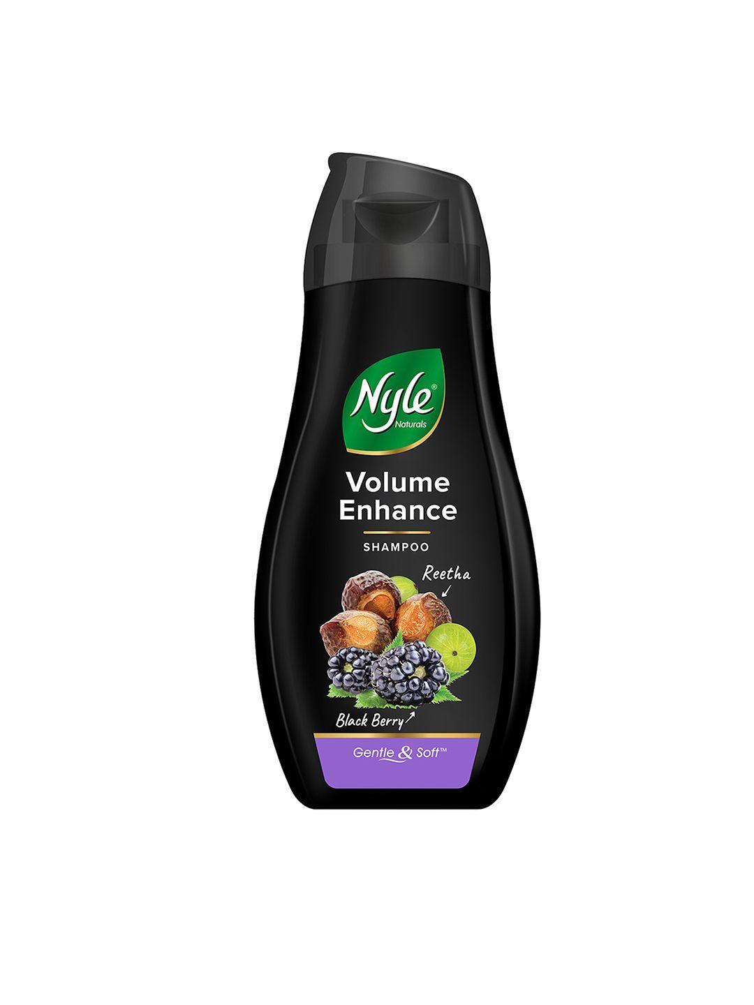 nyle naturals volume enhance anti-hairfall shampoo with reetha & blackberry - 90ml